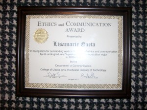 Ethics and Communication Award 2010